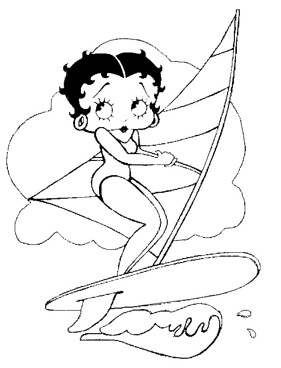 Dessin à colorier: Betty Boop (Dessins Animés) #25927 - Coloriages à Imprimer Gratuits