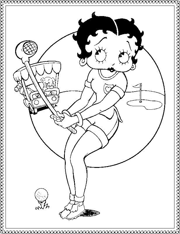Dessin à colorier: Betty Boop (Dessins Animés) #25938 - Coloriages à Imprimer Gratuits