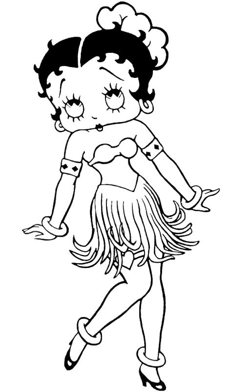 Dessin à colorier: Betty Boop (Dessins Animés) #25941 - Coloriages à Imprimer Gratuits