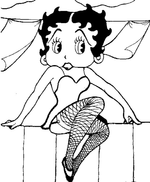 Dessin à colorier: Betty Boop (Dessins Animés) #25952 - Coloriages à Imprimer Gratuits