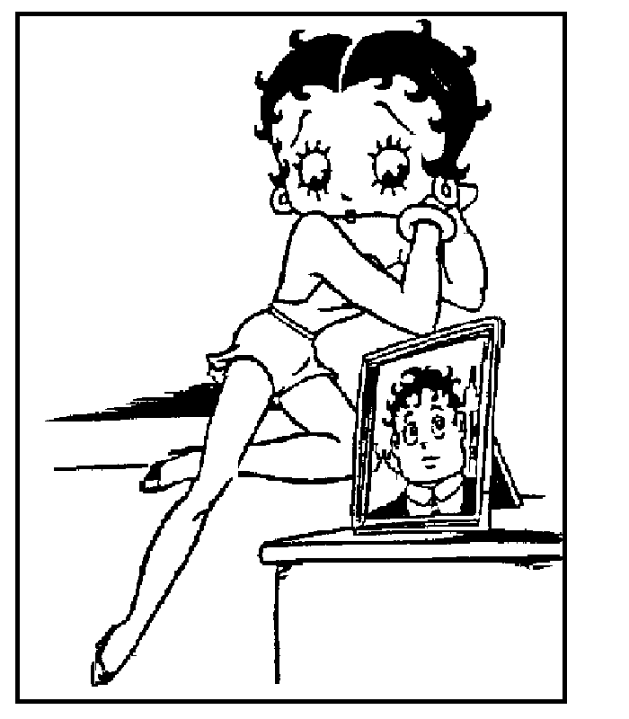 Dessin à colorier: Betty Boop (Dessins Animés) #25953 - Coloriages à Imprimer Gratuits