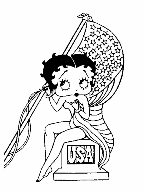 Dessin à colorier: Betty Boop (Dessins Animés) #25956 - Coloriages à Imprimer Gratuits
