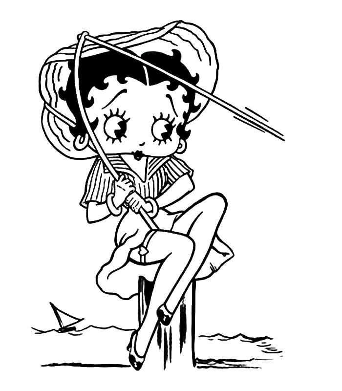 Dessin à colorier: Betty Boop (Dessins Animés) #25965 - Coloriages à Imprimer Gratuits