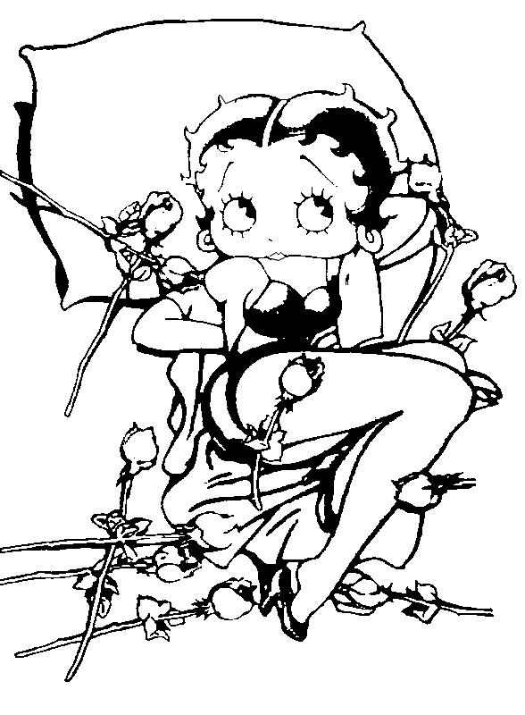 Dessin à colorier: Betty Boop (Dessins Animés) #25971 - Coloriages à Imprimer Gratuits