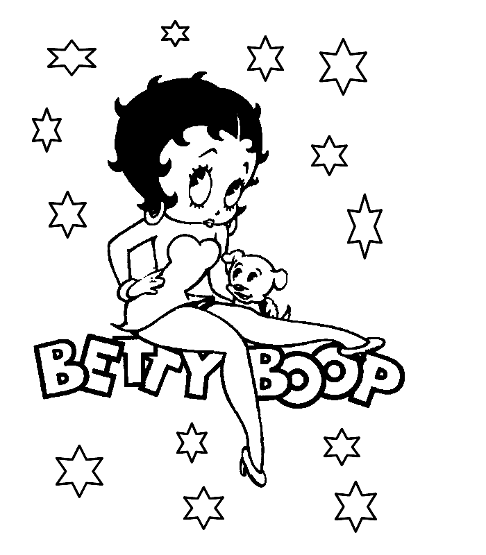 Dessin à colorier: Betty Boop (Dessins Animés) #25974 - Coloriages à Imprimer Gratuits