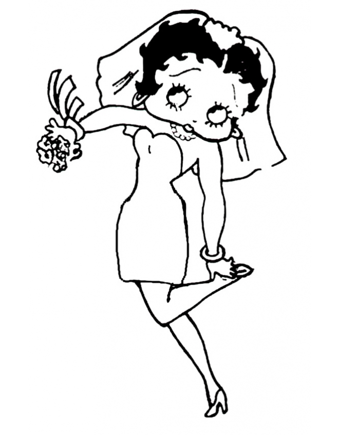 Dessin à colorier: Betty Boop (Dessins Animés) #25992 - Coloriages à Imprimer Gratuits