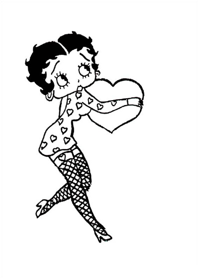 Dessin à colorier: Betty Boop (Dessins Animés) #25995 - Coloriages à Imprimer Gratuits