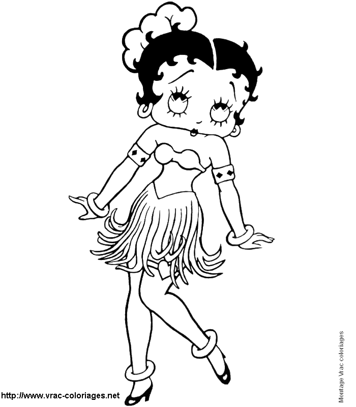 Dessin à colorier: Betty Boop (Dessins Animés) #26006 - Coloriages à Imprimer Gratuits