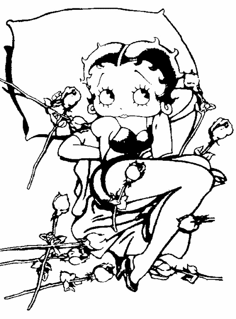 Dessin à colorier: Betty Boop (Dessins Animés) #26020 - Coloriages à Imprimer Gratuits