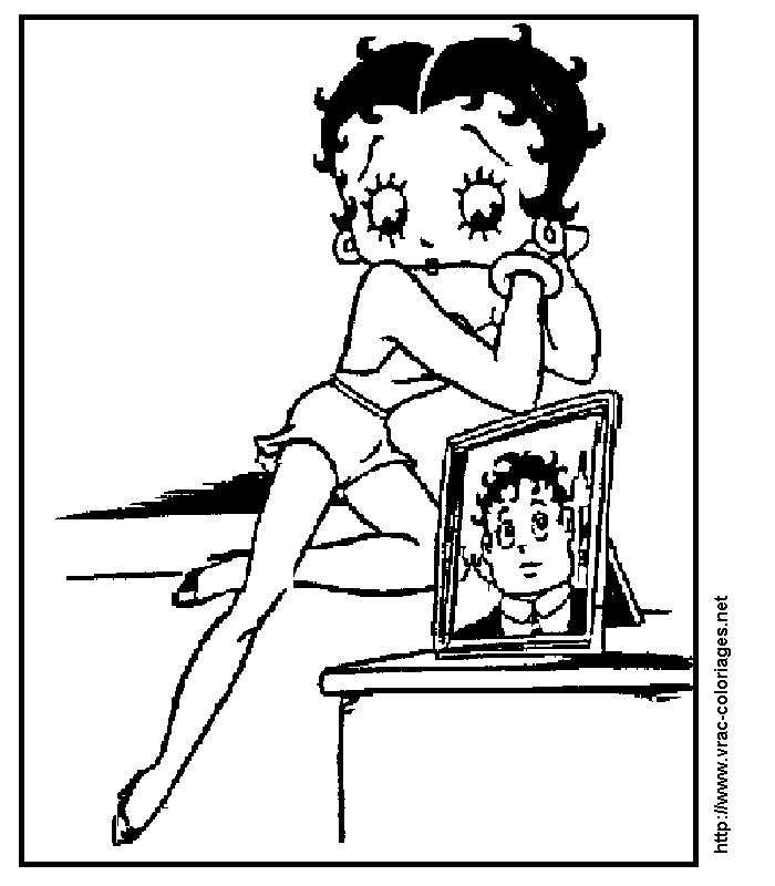 Dessin à colorier: Betty Boop (Dessins Animés) #26021 - Coloriages à Imprimer Gratuits