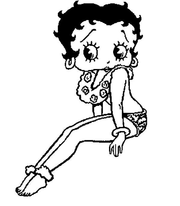 Dessin à colorier: Betty Boop (Dessins Animés) #26027 - Coloriages à Imprimer Gratuits