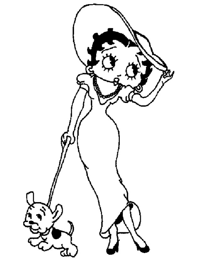 Dessin à colorier: Betty Boop (Dessins Animés) #26029 - Coloriages à Imprimer Gratuits
