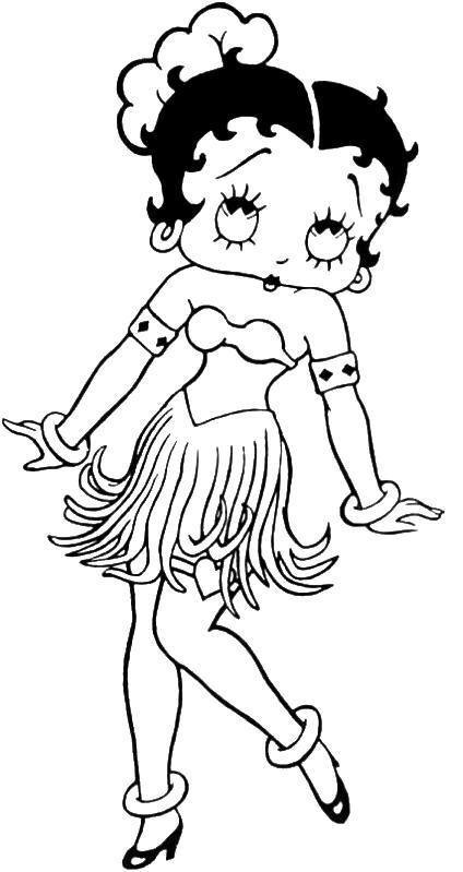 Dessin à colorier: Betty Boop (Dessins Animés) #26034 - Coloriages à Imprimer Gratuits
