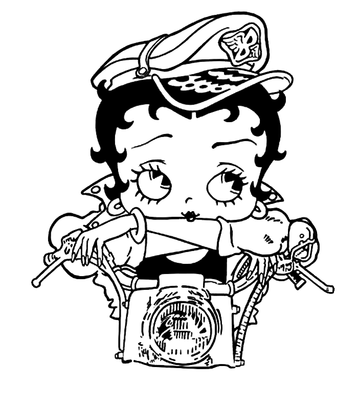 Dessin à colorier: Betty Boop (Dessins Animés) #26050 - Coloriages à Imprimer Gratuits