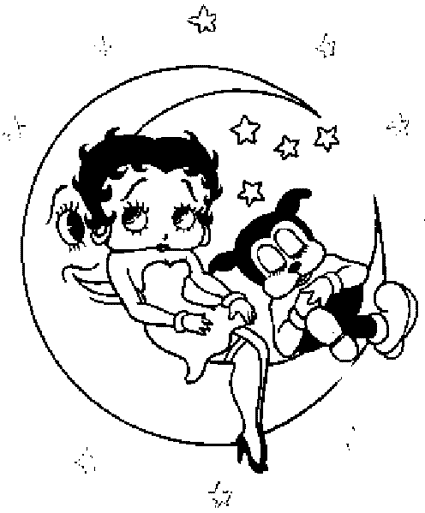 Dessin à colorier: Betty Boop (Dessins Animés) #26059 - Coloriages à Imprimer Gratuits