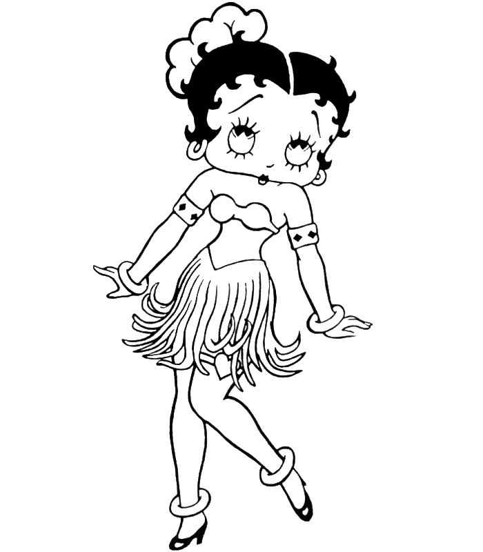 Dessin à colorier: Betty Boop (Dessins Animés) #26070 - Coloriages à Imprimer Gratuits