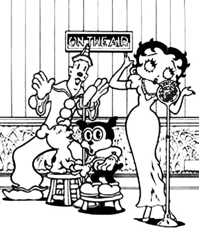 Dessin à colorier: Betty Boop (Dessins Animés) #26088 - Coloriages à Imprimer Gratuits