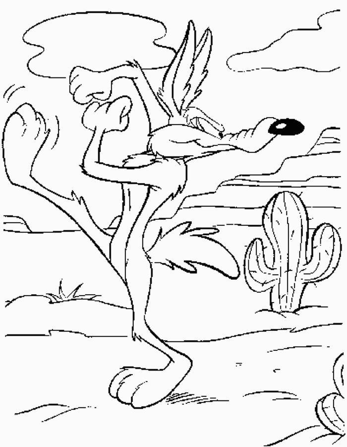 Dessin à colorier: Bip Bip et Coyote (Dessins Animés) #47255 - Coloriages à Imprimer Gratuits