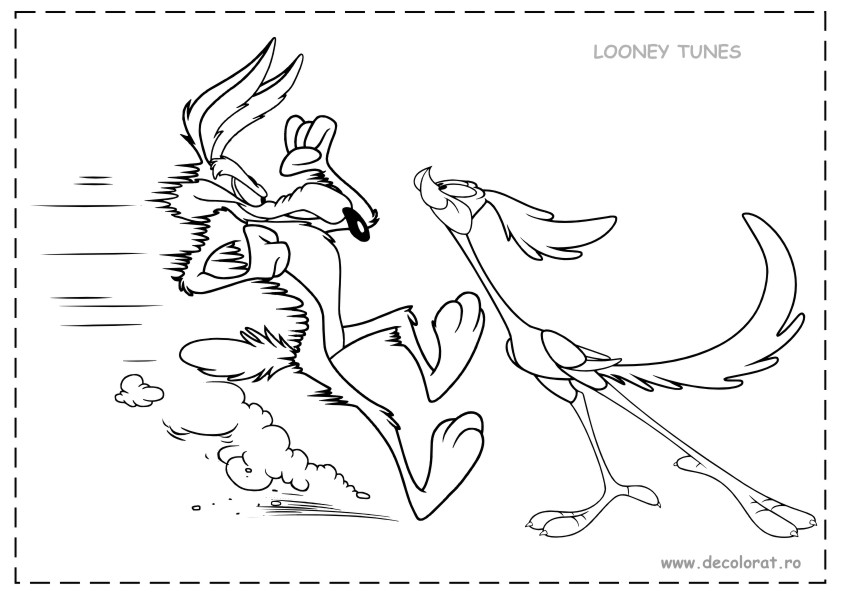 Dessin à colorier: Bip Bip et Coyote (Dessins Animés) #47268 - Coloriages à Imprimer Gratuits