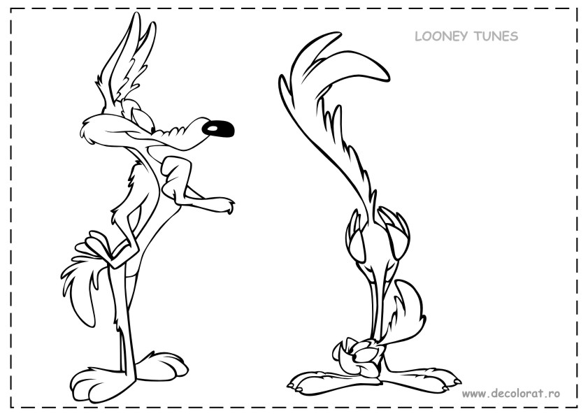 Dessin à colorier: Bip Bip et Coyote (Dessins Animés) #47282 - Coloriages à Imprimer Gratuits