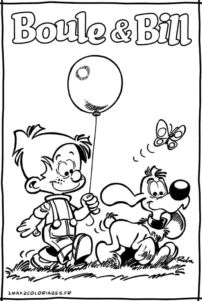 Dessin à colorier: Boule et Bill (Dessins Animés) #25336 - Coloriages à Imprimer Gratuits