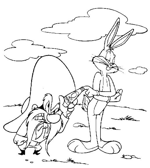 Dessin à colorier: Bugs Bunny (Dessins Animés) #26355 - Coloriages à Imprimer Gratuits