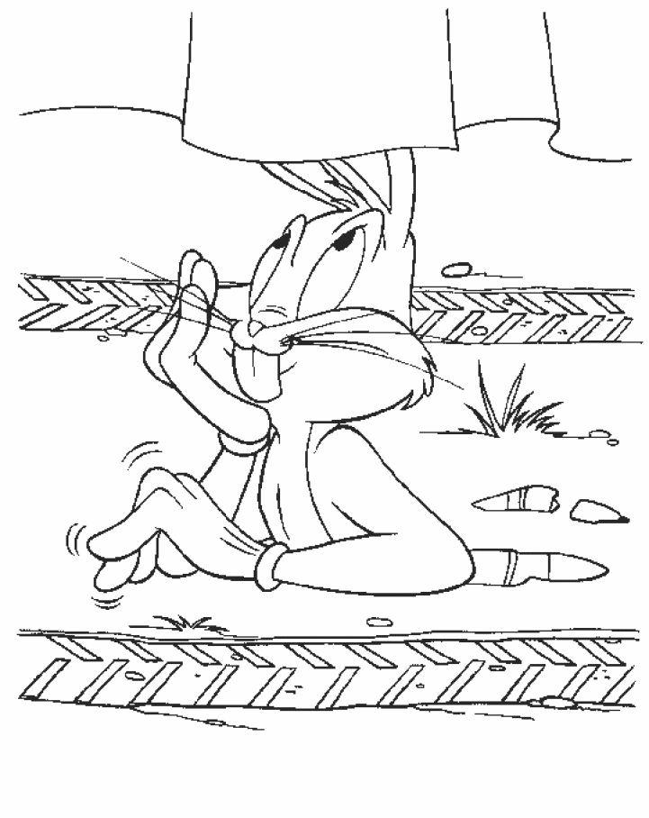 Dessin à colorier: Bugs Bunny (Dessins Animés) #26378 - Coloriages à Imprimer Gratuits