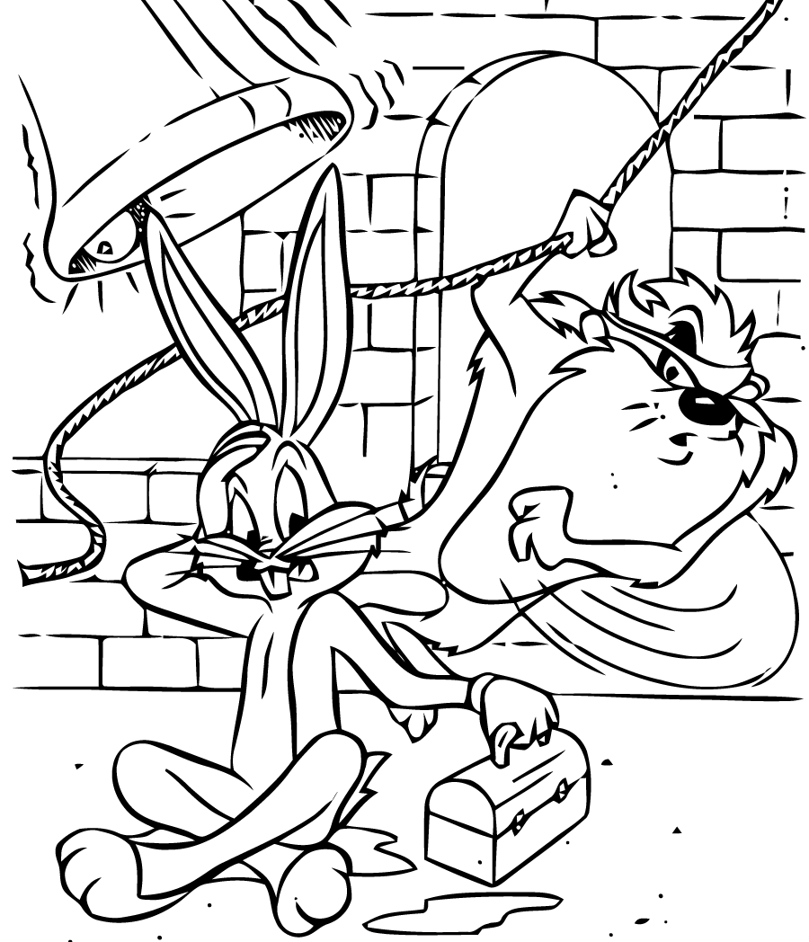 Dessin à colorier: Bugs Bunny (Dessins Animés) #26414 - Coloriages à Imprimer Gratuits