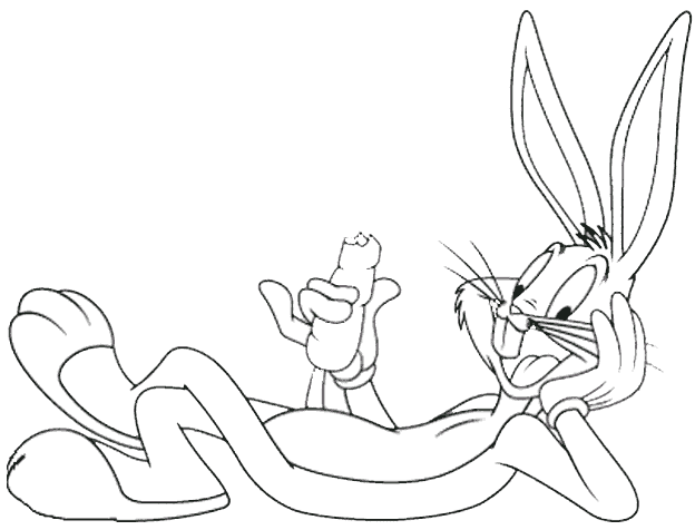 Dessin à colorier: Bugs Bunny (Dessins Animés) #26423 - Coloriages à Imprimer Gratuits