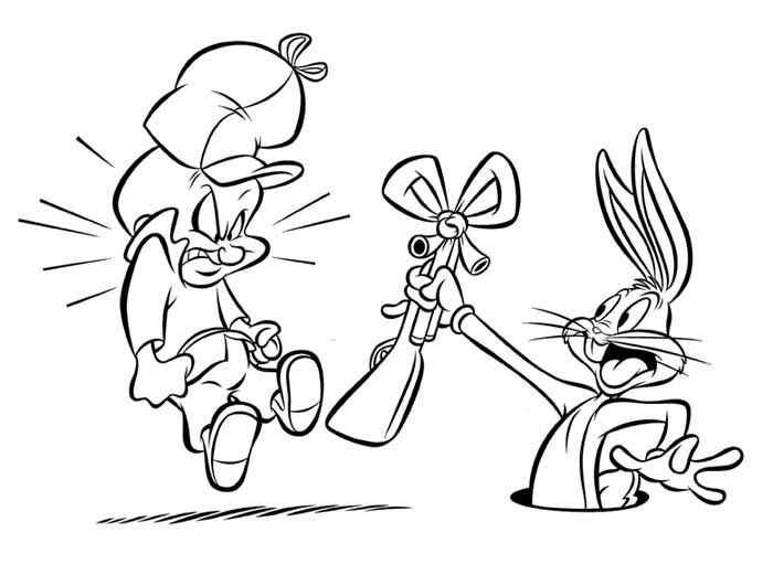 Dessin à colorier: Bugs Bunny (Dessins Animés) #26442 - Coloriages à Imprimer Gratuits