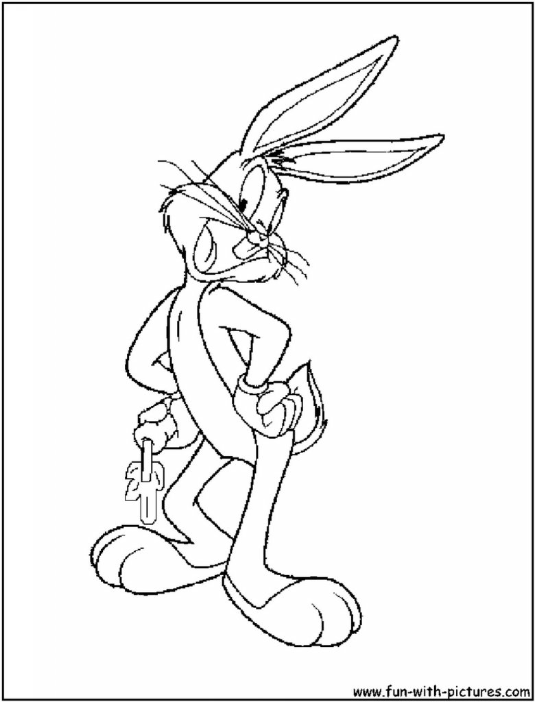 Dessin à colorier: Bugs Bunny (Dessins Animés) #26450 - Coloriages à Imprimer Gratuits