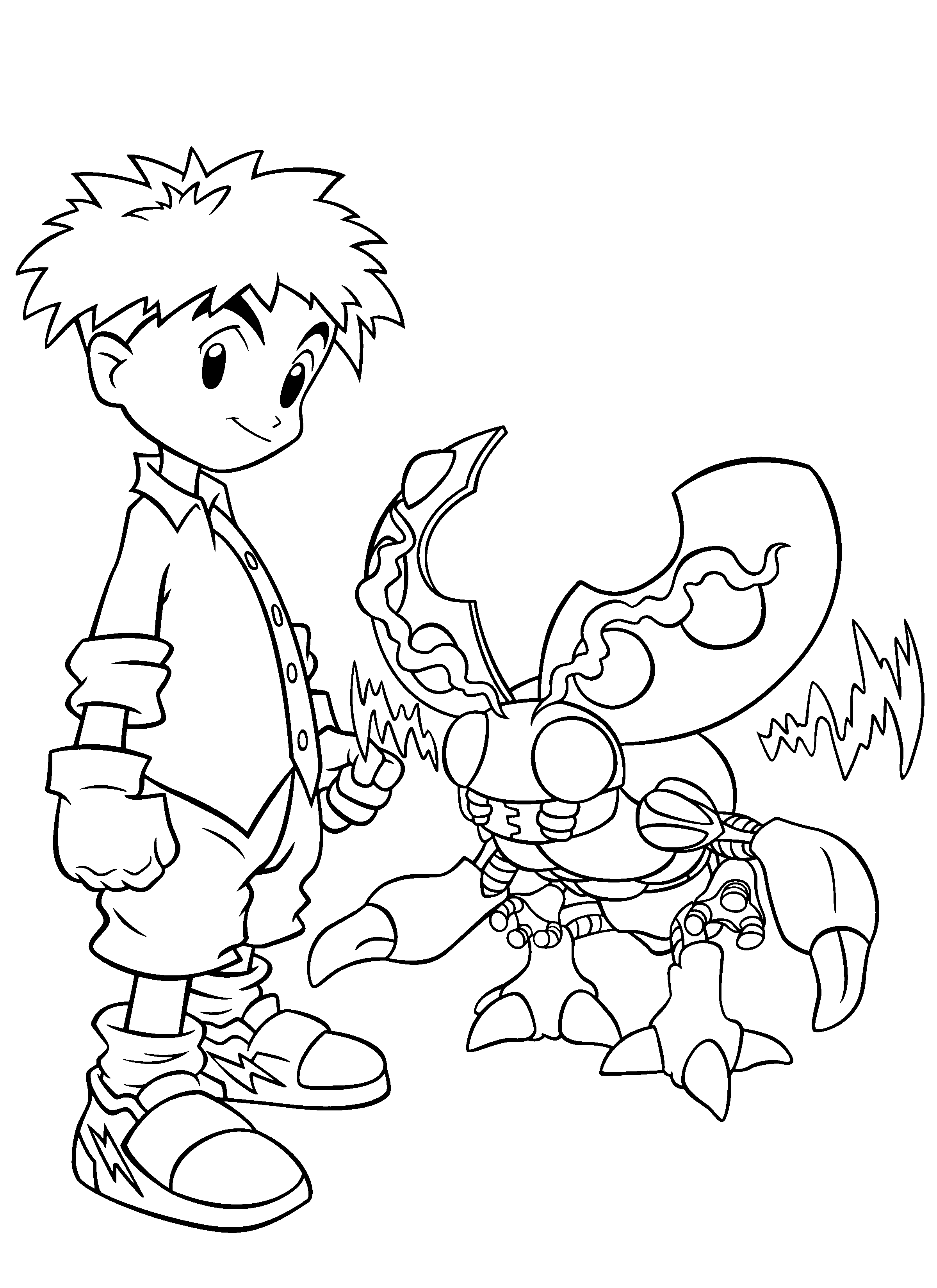 Dessin à colorier: Digimon (Dessins Animés) #51567 - Coloriages à Imprimer Gratuits