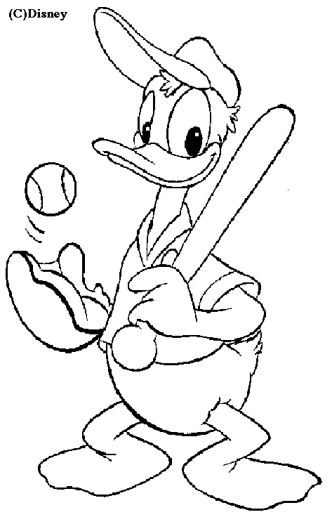 Dessin à colorier: Donald Duck (Dessins Animés) #30123 - Coloriages à Imprimer Gratuits