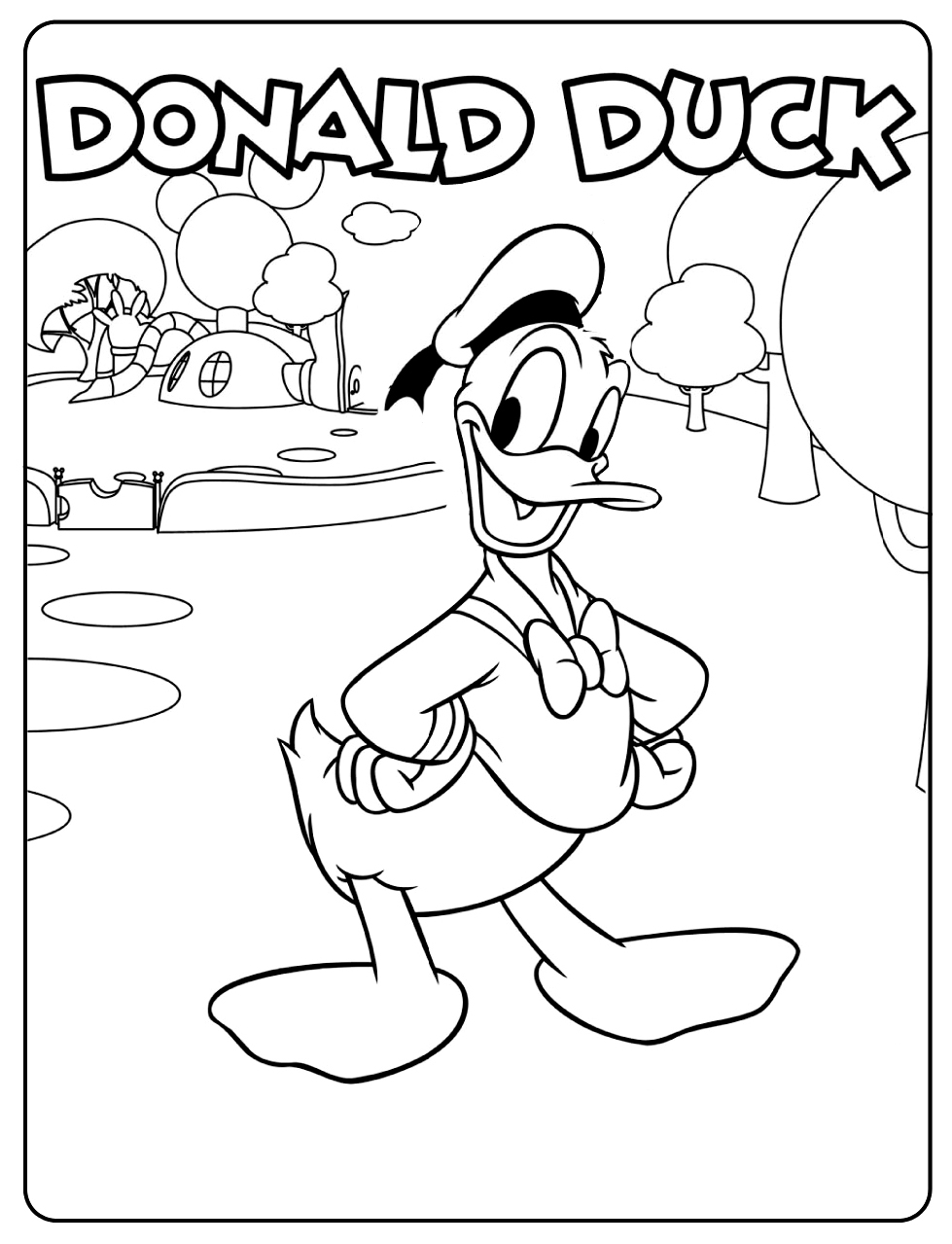 Dessin à colorier: Donald Duck (Dessins Animés) #30134 - Coloriages à Imprimer Gratuits