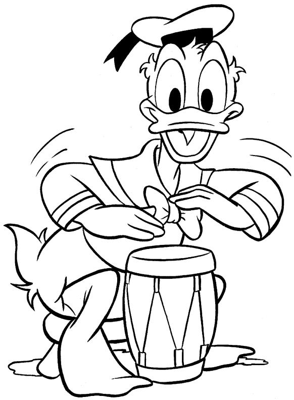 Dessin à colorier: Donald Duck (Dessins Animés) #30177 - Coloriages à Imprimer Gratuits