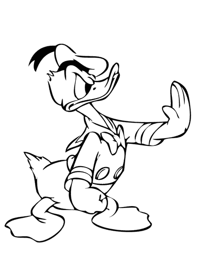 Dessin à colorier: Donald Duck (Dessins Animés) #30203 - Coloriages à Imprimer Gratuits
