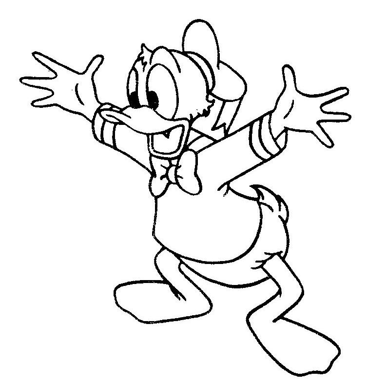 Dessin à colorier: Donald Duck (Dessins Animés) #30206 - Coloriages à Imprimer Gratuits