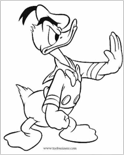 Dessin à colorier: Donald Duck (Dessins Animés) #30243 - Coloriages à Imprimer Gratuits
