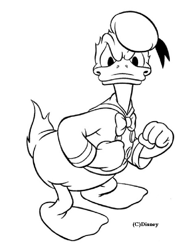 Dessin à colorier: Donald Duck (Dessins Animés) #30274 - Coloriages à Imprimer Gratuits