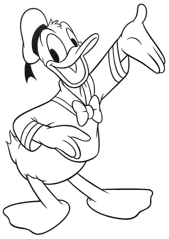 Dessin à colorier: Donald Duck (Dessins Animés) #30338 - Coloriages à Imprimer Gratuits