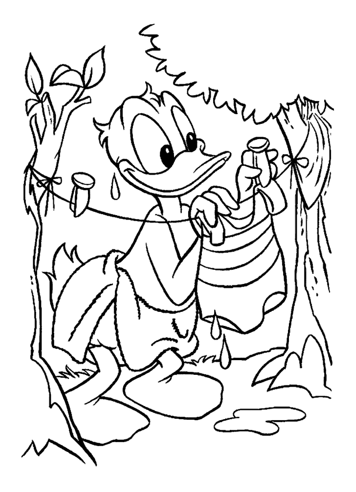 Dessin à colorier: Donald Duck (Dessins Animés) #30379 - Coloriages à Imprimer Gratuits