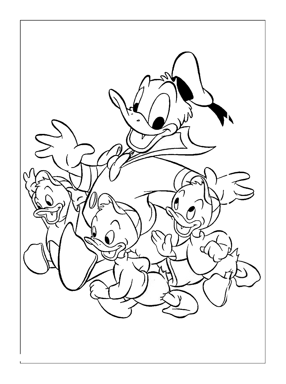 Dessin à colorier: Donald Duck (Dessins Animés) #30407 - Coloriages à Imprimer Gratuits