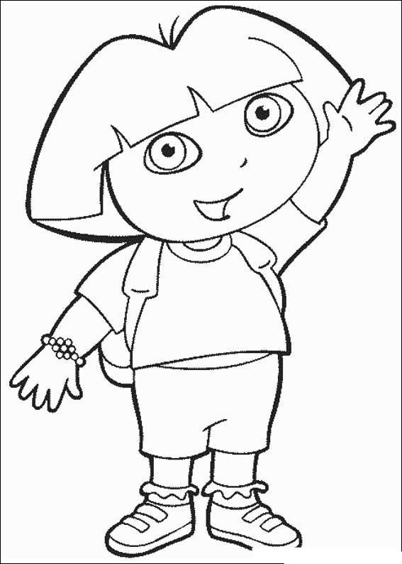 Dessin à colorier: Dora l'Exploratrice (Dessins Animés) #29718 - Coloriages à Imprimer Gratuits