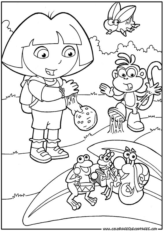 Dessin à colorier: Dora l'Exploratrice (Dessins Animés) #29728 - Coloriages à Imprimer Gratuits