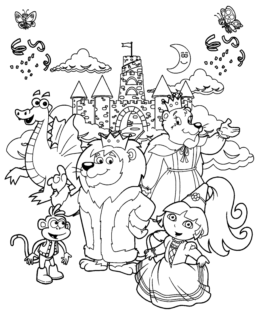 Dessin à colorier: Dora l'Exploratrice (Dessins Animés) #29749 - Coloriages à Imprimer Gratuits