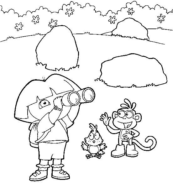 Dessin à colorier: Dora l'Exploratrice (Dessins Animés) #29785 - Coloriages à Imprimer Gratuits