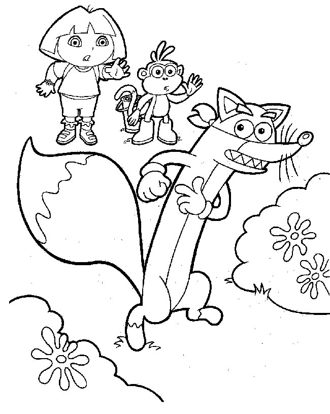 Dessin à colorier: Dora l'Exploratrice (Dessins Animés) #29808 - Coloriages à Imprimer Gratuits