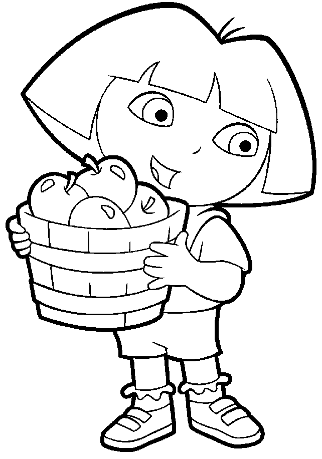 Dessin à colorier: Dora l'Exploratrice (Dessins Animés) #29815 - Coloriages à Imprimer Gratuits