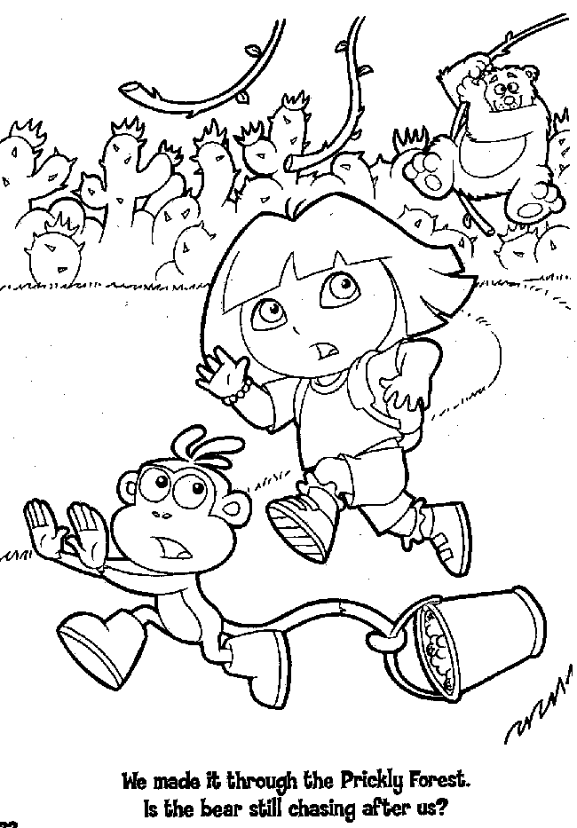 Dessin à colorier: Dora l'Exploratrice (Dessins Animés) #29824 - Coloriages à Imprimer Gratuits