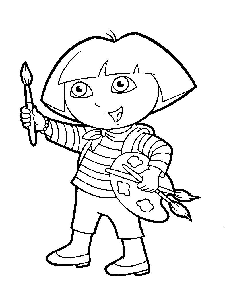 Dessin à colorier: Dora l'Exploratrice (Dessins Animés) #29969 - Coloriages à Imprimer Gratuits
